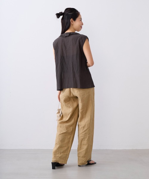 normment(ノーメント)の「【normment】フリルブラウス-COTTON RAYON FRILL BL(シャツ/ブラウス・レディース・ブラック/ダークブラウン・FREE)」の9枚目の写真