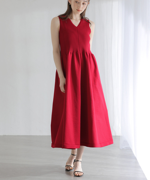 La TOTALITE（ラトータリテ）の「【洗える】ウォッシャブルホールワンピース（ワンピース・レディース・ネイビー/レッド/ブラック・38/36）」の3枚目の写真