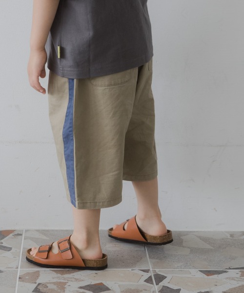 MAKE YOUR DAY(メイクユアデイ)の「サイドライン6分丈パンツ(その他パンツ・キッズ・ベージュ/ブルー・90/100/110/120/130/140/80)」の18枚目の写真