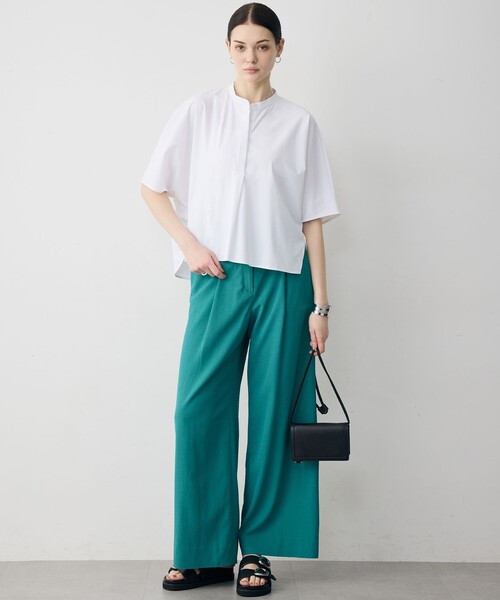 ICB(アイシービー)の「Ry/Liバイオストレッチ ワイドパンツ(その他パンツ・レディース・ピーコックグリーン系/黄土色系/ブラック系・2/4/6)」の17枚目の写真