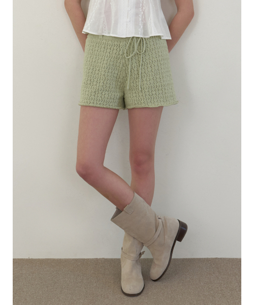 RE_L(リエル)の「Babassu knit shorts (matcha latte)(その他パンツ・レディース・その他・SMALL/MEDIUM)」の1枚目の写真