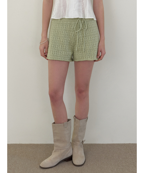 RE_L(リエル)の「Babassu knit shorts (matcha latte)(その他パンツ・レディース・その他・SMALL/MEDIUM)」の2枚目の写真