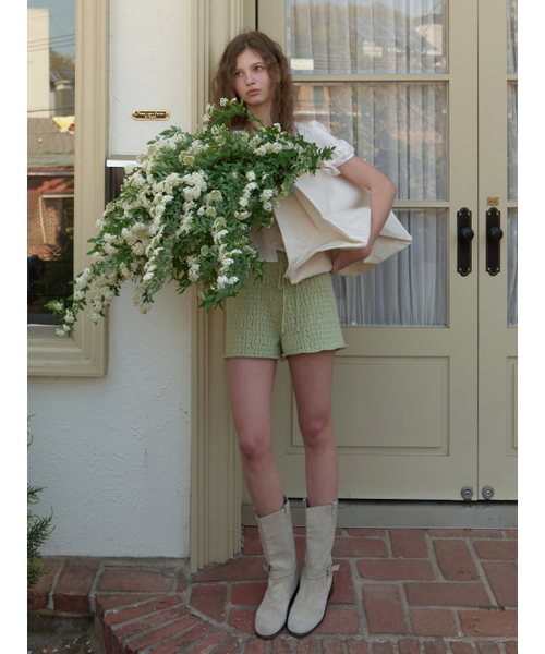 RE_L(リエル)の「Babassu knit shorts (matcha latte)(その他パンツ・レディース・その他・SMALL/MEDIUM)」の3枚目の写真