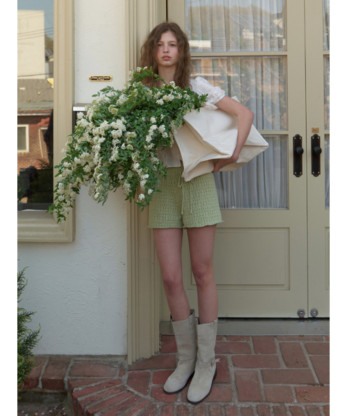 RE_L(リエル)の「Babassu knit shorts (matcha latte)(その他パンツ・レディース・その他・SMALL/MEDIUM)」の4枚目の写真