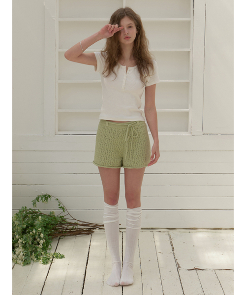 RE_L(リエル)の「Babassu knit shorts (matcha latte)(その他パンツ・レディース・その他・SMALL/MEDIUM)」の5枚目の写真