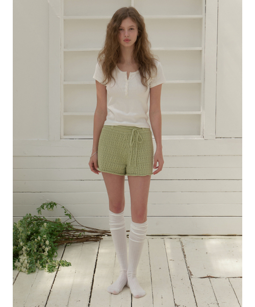 RE_L(リエル)の「Babassu knit shorts (matcha latte)(その他パンツ・レディース・その他・SMALL/MEDIUM)」の6枚目の写真