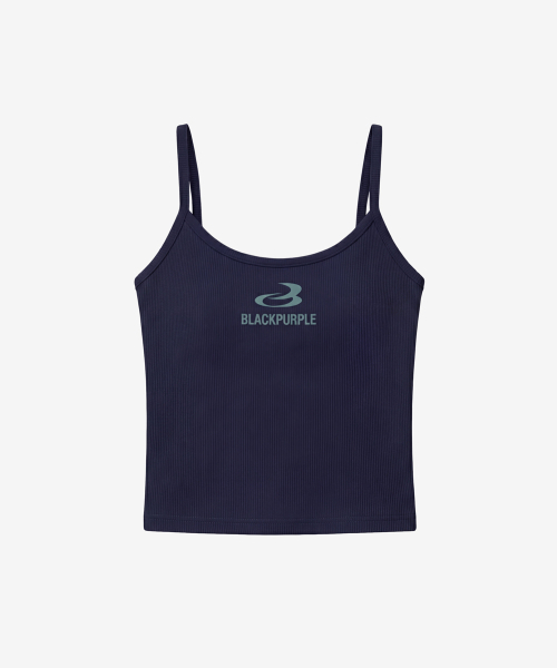 BLACKPURPLE(ブラックパープル)の「バックレスリブノースリーブ_ネイビー(Tシャツ/カットソー・レディース・ネイビー・FREE)」の3枚目の写真