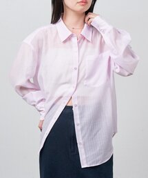 【一部店舗限定】B シアーストライプシャツ