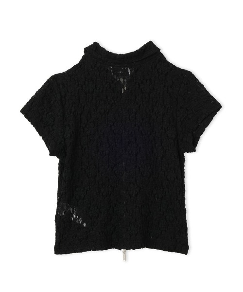 atmos pink（アトモスピンク）の「atmos pink Lace Zip-up Shirt / アトモスピンク レース ジップアップ シャツ（シャツ/ブラウス・レディース・ブラック/ホワイト・FREE）」の6枚目の写真