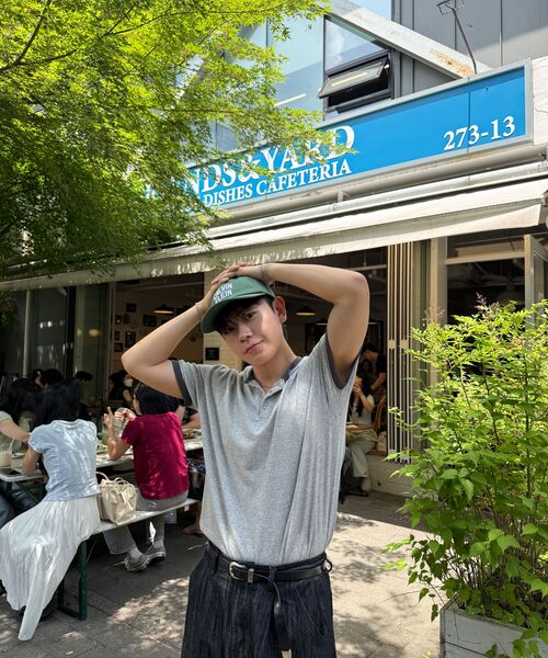 P.IN.O(ピインオ)の「スナップヘンリーネック半袖Tシャツ - メランジグレー(Tシャツ/カットソー・メンズ・その他・MEDIUM/LARGE)」の6枚目の写真