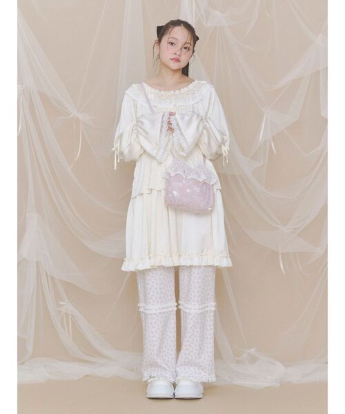 merry jenny(メリージェニー)の「petit floralサーマルパンツ(カーゴパンツ・レディース・ピンク/ブルー・FREE)」の5枚目の写真