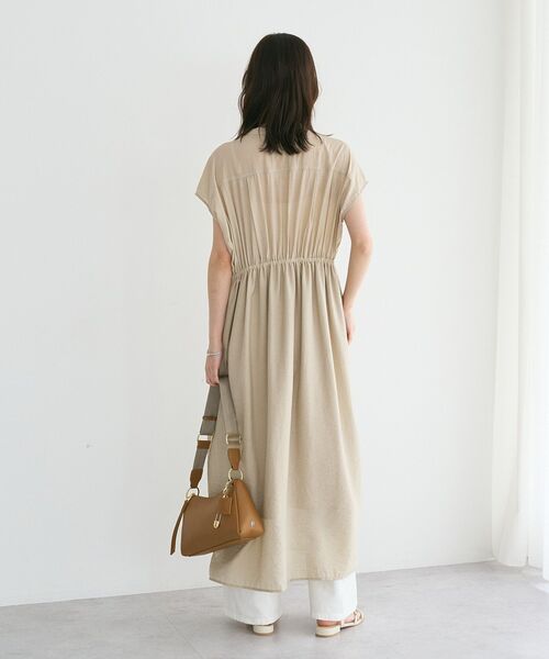 YECCA VECCA（イェッカヴェッカ）の「【接触冷感】ミリタリースキッパーシャツワンピース（シャツワンピース・レディース・ベージュ/カーキ/チャコールグレー・FREE）」の11枚目の写真