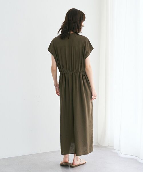 YECCA VECCA（イェッカヴェッカ）の「【接触冷感】ミリタリースキッパーシャツワンピース（シャツワンピース・レディース・ベージュ/カーキ/チャコールグレー・FREE）」の22枚目の写真