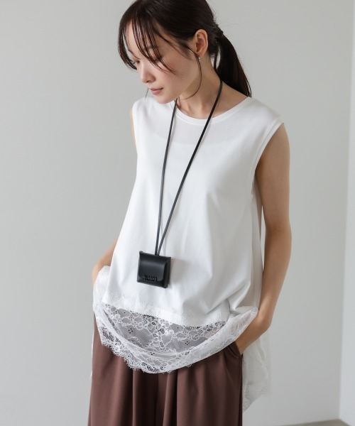 Bab(バブ)の「レース切り替えカットソー(Tシャツ/カットソー・レディース・オフホワイト/ブラック・FREE)」の22枚目の写真
