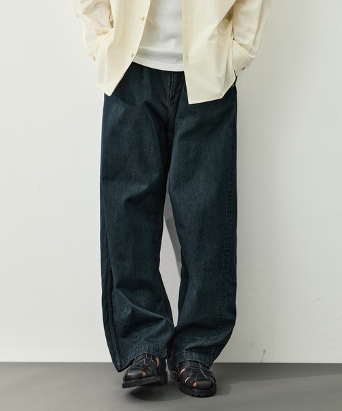 CITY TOKYO(シティトウキョウ)の「【CITY TOKYO/シティートーキョー】KAIHARA DENIM ヴィンテージフェードパンツ(デニムパンツ・メンズ・ダークブルー/ブラック/ダークインディゴブルー・3/2/1)」の3枚目の写真