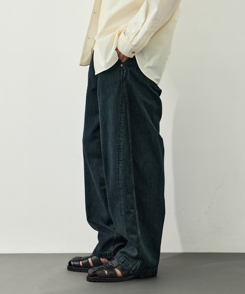 CITY TOKYO(シティトウキョウ)の「【CITY TOKYO/シティートーキョー】KAIHARA DENIM ヴィンテージフェードパンツ(デニムパンツ・メンズ・ダークブルー/ブラック/ダークインディゴブルー・3/2/1)」の6枚目の写真