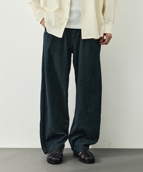CITY TOKYO(シティトウキョウ)の「【CITY TOKYO/シティートーキョー】KAIHARA DENIM ヴィンテージフェードパンツ(デニムパンツ・メンズ・ダークブルー/ブラック/ダークインディゴブルー・3/2/1)」の5枚目の写真