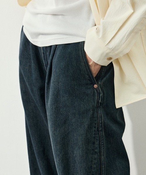 CITY TOKYO(シティトウキョウ)の「【CITY TOKYO/シティートーキョー】KAIHARA DENIM ヴィンテージフェードパンツ(デニムパンツ・メンズ・ダークブルー/ブラック/ダークインディゴブルー・3/2/1)」の12枚目の写真