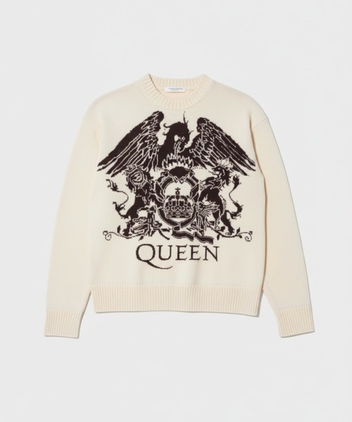 beautiful people(ビューティフルピープル)の「rock-knit QUEEN knit pullover(ニット/セーター・レディース・ダークパープル/アイボリー/ブラック・40/38/42)」の2枚目の写真