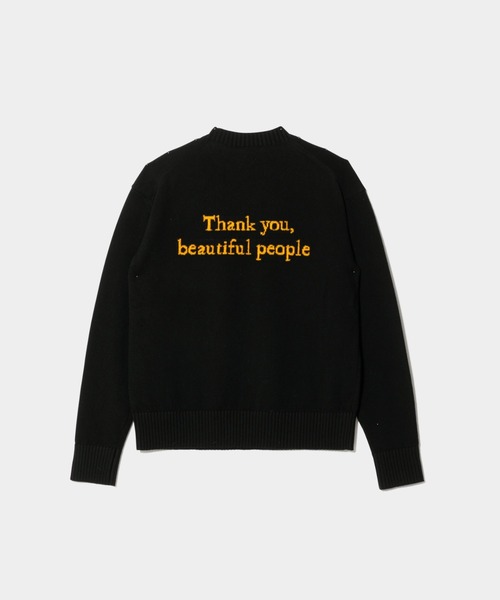 beautiful people(ビューティフルピープル)の「rock-knit QUEEN knit pullover(ニット/セーター・レディース・ダークパープル/アイボリー/ブラック・40/38/42)」の6枚目の写真