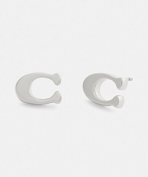 coach銀ピアス シグネチャー スタッド ピアス（ピアス（両耳用））｜COACH（コーチ