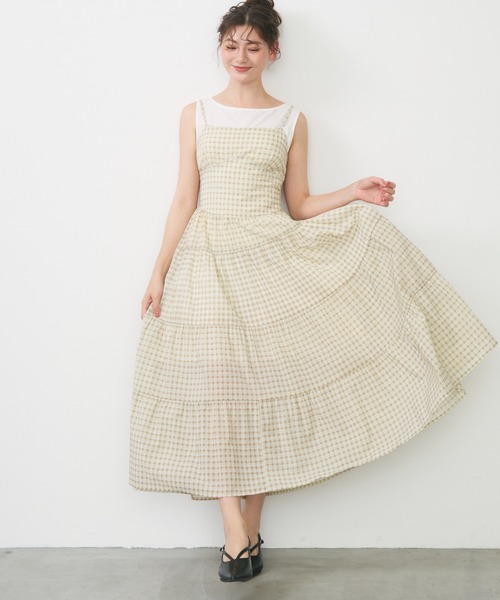 セール】チェックティアードキャミワンピース / check tiered cami