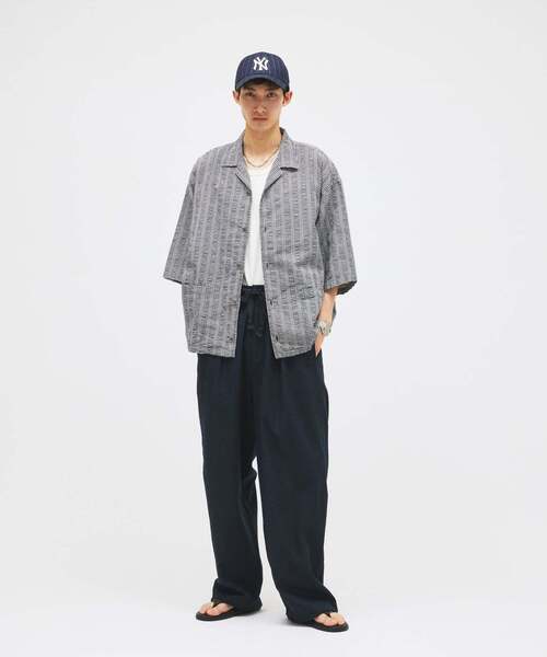 JOURNAL STANDARD(ジャーナルスタンダード)の「リネン ポリ ストライプ オーバー パンツ(スラックス・メンズ・チャコールグレー/ブラック/ベージュ/ネイビー/ブラック系その他・SMALL/MEDIUM/LARGE)」の11枚目の写真