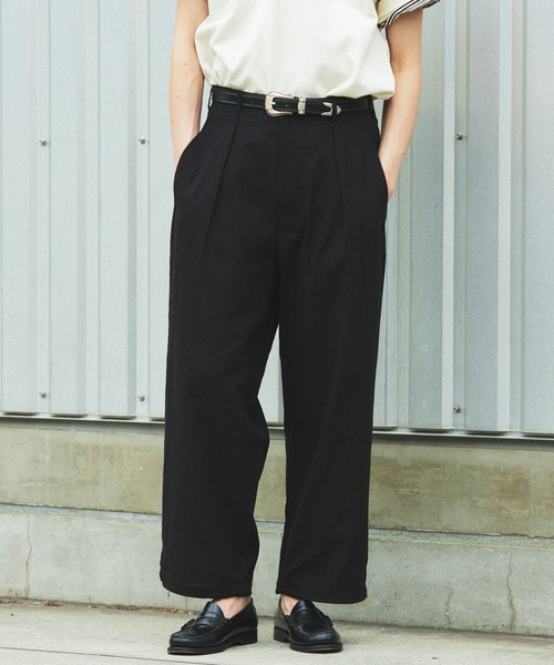 00s John Galliano ストライプ スラックス リネン コットン 00s John