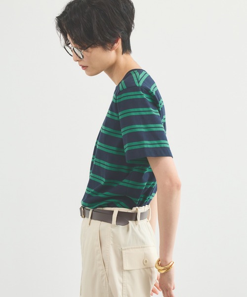 BARNYARDSTORM(バンヤードストーム)の「BARNYARDSTORM / WボーダーコットンTシャツ/マシンウォッシャブル(Tシャツ/カットソー・レディース・ホワイト/ネイビー・S/M)」の15枚目の写真