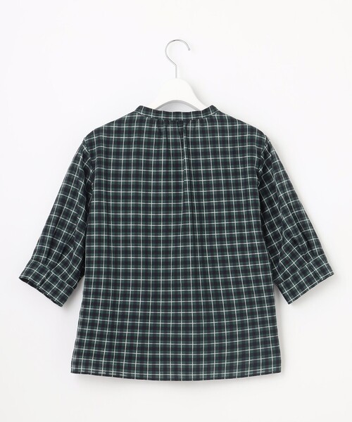 J.PRESS Ladies(J.プレス レディス)の「シズルチェック バンドカラー カットソー(Tシャツ/カットソー・レディース・ベージュ系3/ダークグリーン系3/ネイビー系3・SMALL)」の11枚目の写真
