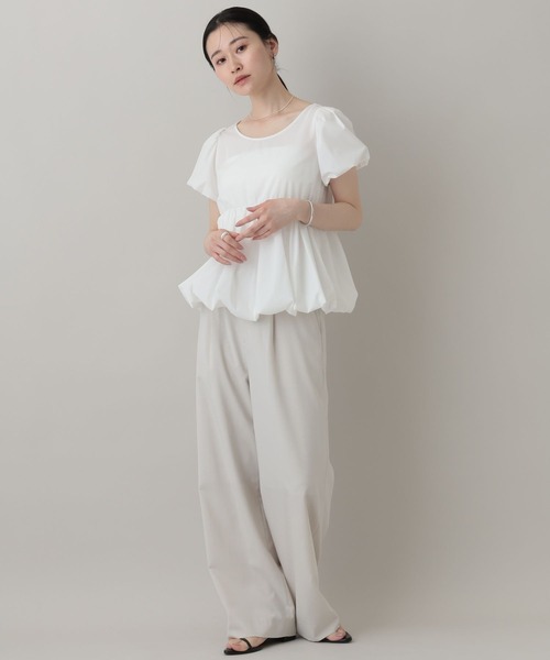 A part by（アパートバイ）の「【インフルエンサーyuiさんコラボ】YUバルーンギャザーブラウス（シャツ/ブラウス・レディース・オフホワイト/ブラック/ブルー系その他3・FREE）」の13枚目の写真