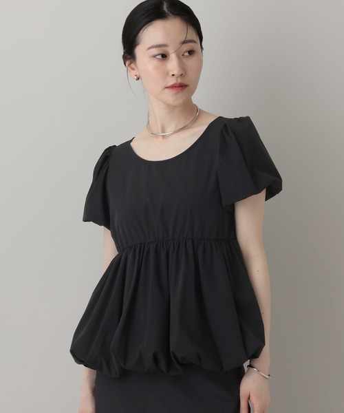 A part by（アパートバイ）の「【インフルエンサーyuiさんコラボ】YUバルーンギャザーブラウス（シャツ/ブラウス・レディース・オフホワイト/ブラック/ブルー系その他3・FREE）」の16枚目の写真