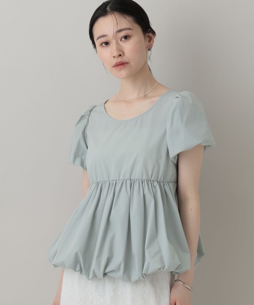A part by（アパートバイ）の「【インフルエンサーyuiさんコラボ】YUバルーンギャザーブラウス（シャツ/ブラウス・レディース・オフホワイト/ブラック/ブルー系その他3・FREE）」の18枚目の写真
