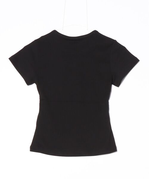 OY(オーワイ)の「『OY/オーワイ』RHINESTONE ODOLLY CROP TEE/ラインストーンオードリークロップ Tシャツ(Tシャツ/カットソー・レディース・ブラック・FREE)」の7枚目の写真
