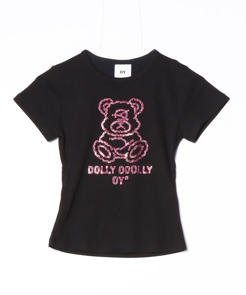 OY(オーワイ)の「『OY/オーワイ』RHINESTONE ODOLLY CROP TEE/ラインストーンオードリークロップ Tシャツ(Tシャツ/カットソー・レディース・ブラック・FREE)」の6枚目の写真