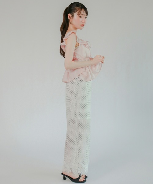 mic by Olu.（ミックバイオルドット）の「＜ ZOZOTOWN限定 ＞ティアードノースリーブブラウス（シャツ/ブラウス・レディース・ベビーピンク/ライトブルー/ホワイト・FREE）」の11枚目の写真