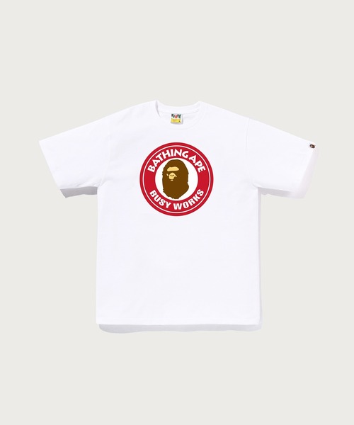 A BATHING APE(アベイシングエイプ)の「BUSY WORKS TEE(Tシャツ/カットソー・メンズ・ホワイト×レッド/ホワイト×ブラック・LARGE/SMALL/XX-LARGE)」の2枚目の写真