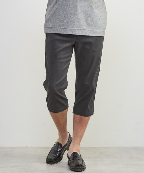 MEN'S MELROSE(メンズメルローズ)の「メランジライトハイパークロップドパンツ(チノパンツ・メンズ・ネイビー/ブラック/グレー/ベージュ・5/2/4/3)」の2枚目の写真