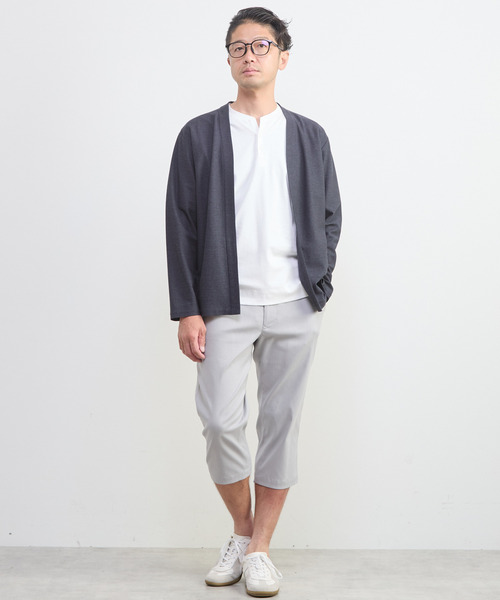 MEN'S MELROSE(メンズメルローズ)の「メランジライトハイパークロップドパンツ(チノパンツ・メンズ・ネイビー/ブラック/グレー/ベージュ・5/2/4/3)」の20枚目の写真