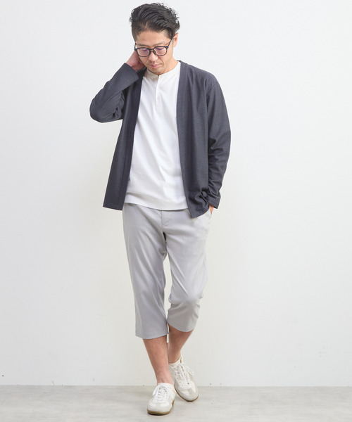 MEN'S MELROSE(メンズメルローズ)の「メランジライトハイパークロップドパンツ(チノパンツ・メンズ・ネイビー/ブラック/グレー/ベージュ・5/2/4/3)」の21枚目の写真