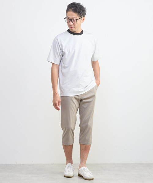 MEN'S MELROSE(メンズメルローズ)の「メランジライトハイパークロップドパンツ(チノパンツ・メンズ・ネイビー/ブラック/グレー/ベージュ・5/2/4/3)」の13枚目の写真