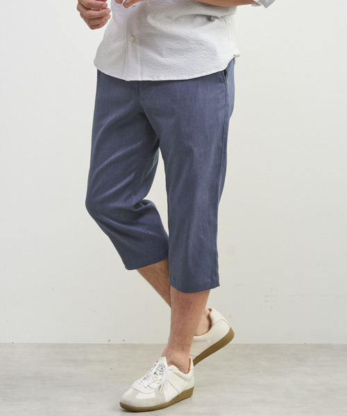 MEN'S MELROSE(メンズメルローズ)の「メランジライトハイパークロップドパンツ(チノパンツ・メンズ・ネイビー/ブラック/グレー/ベージュ・5/2/4/3)」の15枚目の写真