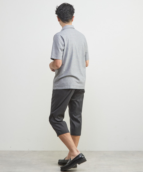 MEN'S MELROSE(メンズメルローズ)の「メランジライトハイパークロップドパンツ(チノパンツ・メンズ・ネイビー/ブラック/グレー/ベージュ・5/2/4/3)」の10枚目の写真
