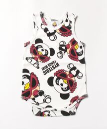 PANDA MINI 総柄 ノースリーブロンパース