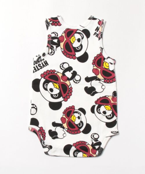 HYSTERIC MINI(ヒステリックミニ)の「PANDA MINI 総柄 ノースリーブロンパース(ロンパース・キッズ・レッド系その他/ブラック系その他/ホワイト系その他・80/70)」の4枚目の写真