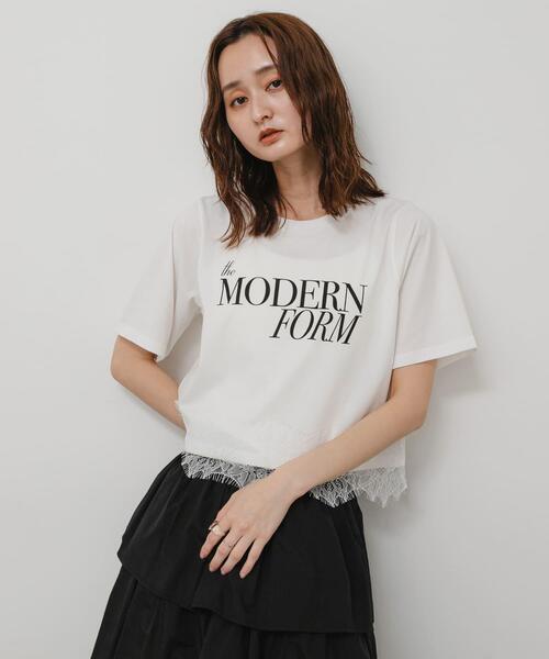 SENSE OF PLACE by URBAN RESEARCH（センスオブプレイスバイアーバンリサーチ）の「クロップドレースロゴTシャツ(半袖)（Tシャツ/カットソー・レディース・ライトブルー/オフホワイト/ブラック・ONE）」の21枚目の写真