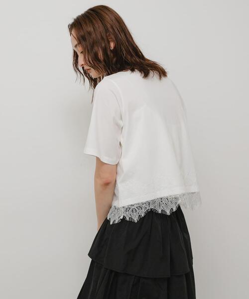 SENSE OF PLACE by URBAN RESEARCH（センスオブプレイスバイアーバンリサーチ）の「クロップドレースロゴTシャツ(半袖)（Tシャツ/カットソー・レディース・ライトブルー/オフホワイト/ブラック・ONE）」の22枚目の写真