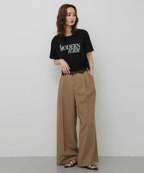 SENSE OF PLACE by URBAN RESEARCH（センスオブプレイスバイアーバンリサーチ）の「クロップドレースロゴTシャツ(半袖)（Tシャツ/カットソー・レディース・ライトブルー/オフホワイト/ブラック・ONE）」の19枚目の写真