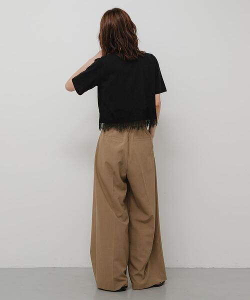 SENSE OF PLACE by URBAN RESEARCH（センスオブプレイスバイアーバンリサーチ）の「クロップドレースロゴTシャツ(半袖)（Tシャツ/カットソー・レディース・ライトブルー/オフホワイト/ブラック・ONE）」の20枚目の写真