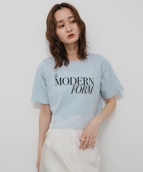 SENSE OF PLACE by URBAN RESEARCH（センスオブプレイスバイアーバンリサーチ）の「クロップドレースロゴTシャツ(半袖)（Tシャツ/カットソー・レディース・ライトブルー/オフホワイト/ブラック・ONE）」の11枚目の写真